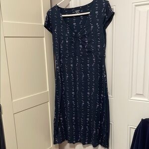 Toad&Co Dark Blue and Lavender Midi Dress